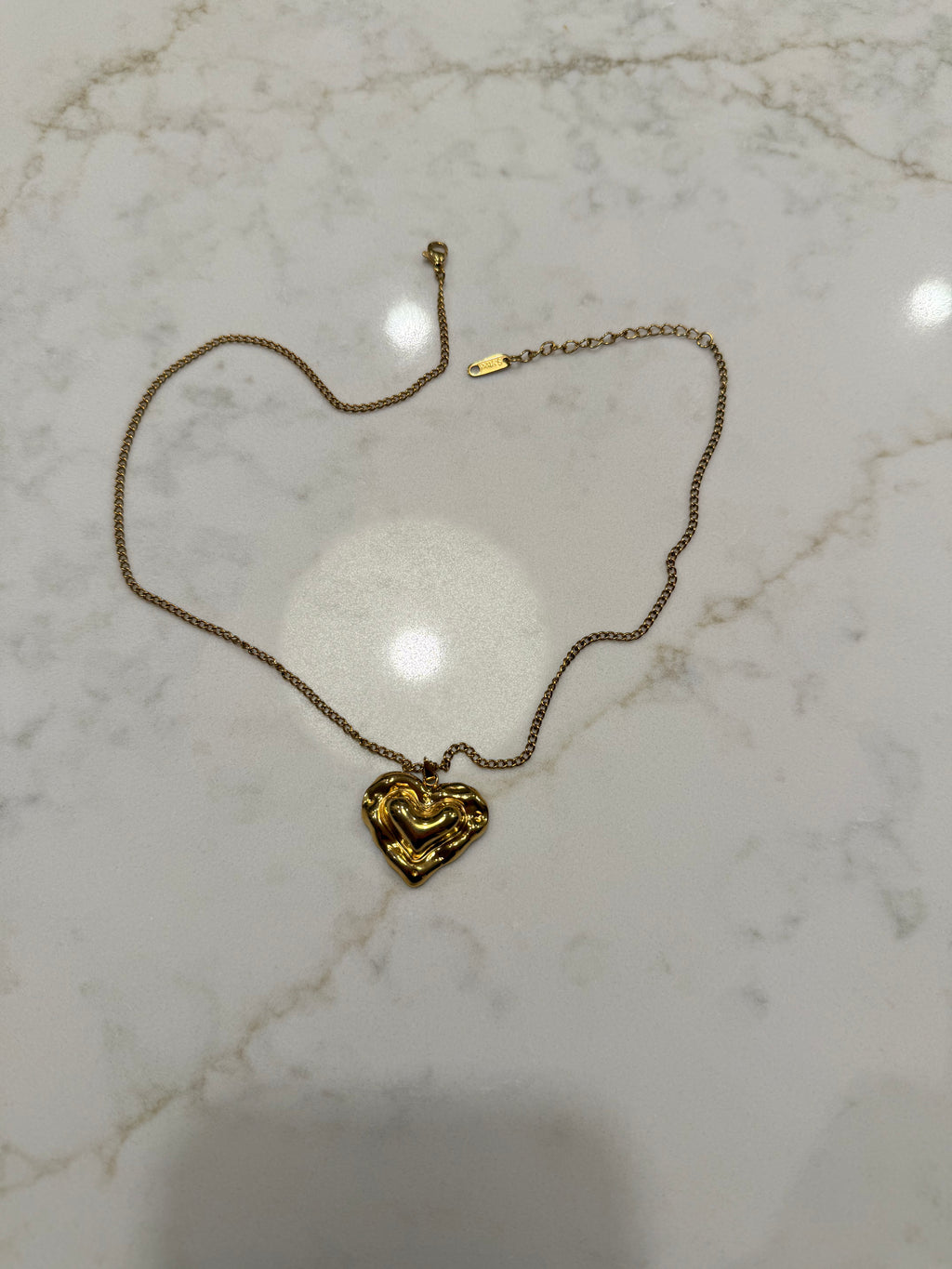 Gold Heart Pendant Necklace
