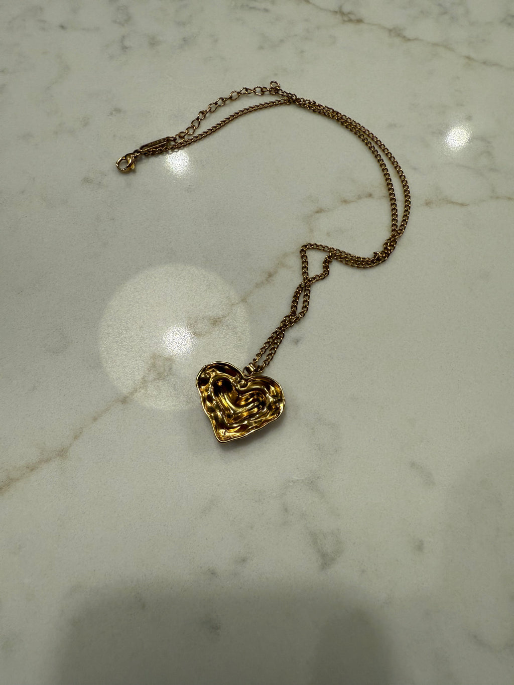 Gold Heart Pendant Necklace